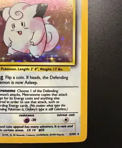 Clefairy 5/102 Pokemon Base Set Unlimited Holo Rare Card WOTC LP-NM - Image 4