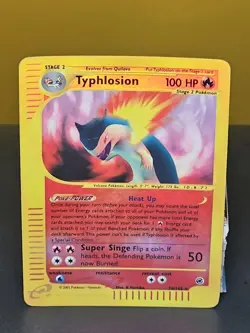 Pokemon 2002 Expedition Reverse Holo Typhlosion, Card #28/165 - Image 1
