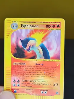 Pokemon 2002 Expedition Reverse Holo Typhlosion, Card #28/165 - Image 3