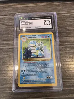 CGC 8.5 Blastoise 1999 Base Set 2/102 Holo Pokemon Card psa bgs - Image 1