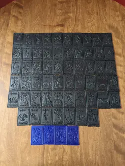 61 Black & Purple Yu-Gi-Oh 1996 Tile Plastic Card - Image 1