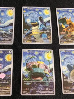 8 Pokemon x Van Gogh Black Star Promo ACG Art Card - read description - Image 3
