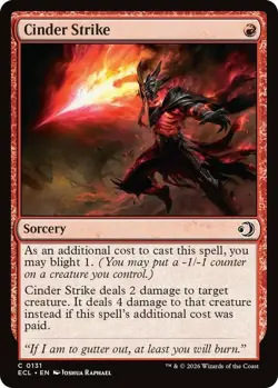 Cinder Strike - Foil 0131 Near Mint ECL Lorwyn Eclipsed MTG Magic - Image 1