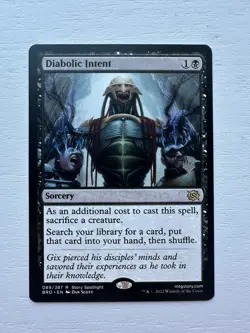 MTG Diabolic Intent The Brothers' War Sorcery Rare #089/287 NM - Image 1