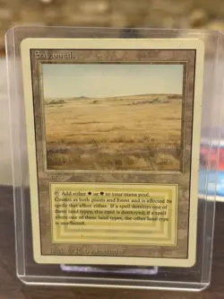 Savannah Revised Rare MTG Magic the Gathering HP/Damaged/Creases Front Good - Image 3