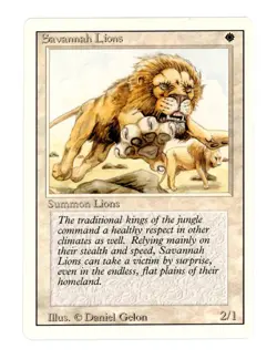 Savannah Lions - Revised Series - 1994 - Magic The Gathering - NM MTG - Image 1
