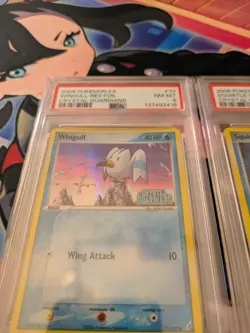 2006 Pokemon TCG Squirtle #63 & Wingull #70 Reverse PSA 8 EX Crystal Guardians! - Image 3