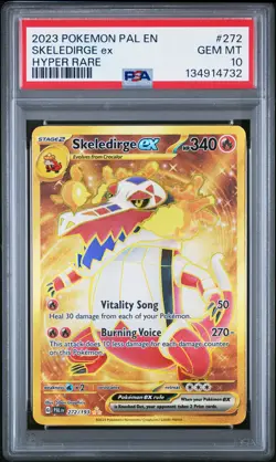 2023 POKEMON PAL EN-PALDEA EVOLVED HYPER RARE #272 SKELEDIRGE EX PSA 10 - Image 1