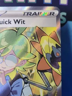 Pokemon TCG Clemont's Quick Wit 229/191 Sv08: Surging Sparks Holo NM - Image 3