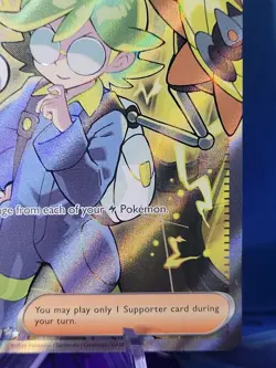 Pokemon TCG Clemont's Quick Wit 229/191 Sv08: Surging Sparks Holo NM - Image 4