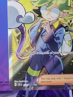 Pokemon TCG Clemont's Quick Wit 229/191 Sv08: Surging Sparks Holo NM - Image 5