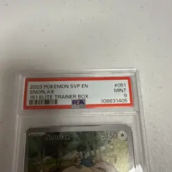 PSA 9 Snorlax 151 ETB Black Star Promo #051 English Pokemon Mint - Image 2