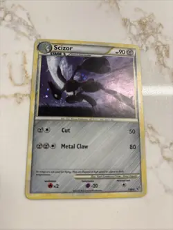 Pokemon TCG Scizor 7/90 HGSS Undaunted Holo Rare LP Condition 2010 - Image 1