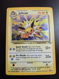 Jolteon 4/64 Jungle Set 1999 Pokemon Card Holo Rare Holofoil - LP/MP - Image 1