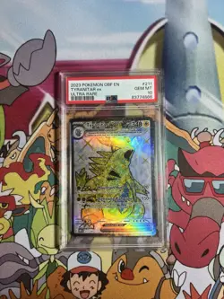 TYRANITAR EX 2023 Pokemon #211/197 PSA 10 GEM-MINT Obsidian Flames ULTRA RARE - Image 1
