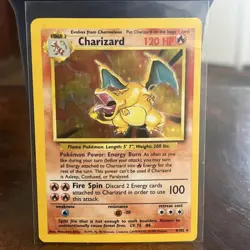 Pokemon TCG Charizard 1999 Holo Rare Card 4/102 Base Set Unlimited - Image 3