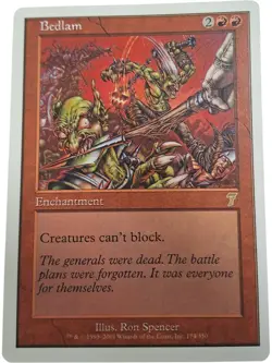 Magic: The Gathering Bedlam 7th Ed MTG Card 2001 (M) T2160 HS1 - Image 1