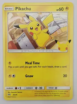 Pikachu - 25/25 Non Holo McDonald's 25th Anniversary Promos - Pokemon Card - NM - Image 1
