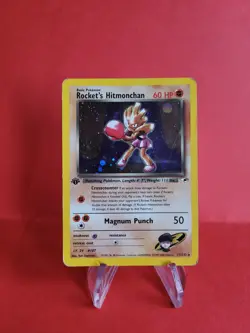 Pokemon Karte/card - Rocket's Hitmonchan 11/132 Gym Heroes Holo 1. Edition - LP - Image 1