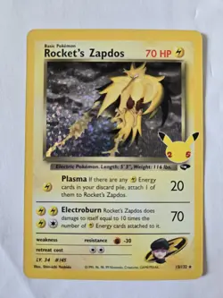 Pokemon TCG | Celebrations | Classic Collection | Rockets Zapdos | 15/132 - Image 1