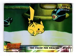 The Chase For Pikachu 28 Topps Mewtwo Strikes Back Pokemon Moderate Play+ - Image 1