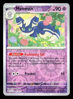 Meowstic 085/191 Surging Sparks NM Reverse Holo Pokemon Card TCG - Image 1