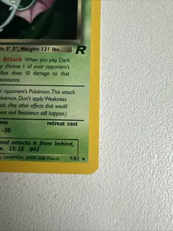 Dark Golbat 7/82 1st Edition Rare Holo Team Rocket PSA WOTC Vintage Pokemon - Image 5