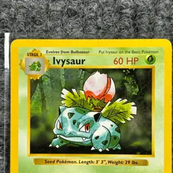 Vintage Pokemon Base Set Shadowless Ivysaur 30/102 Uncommon LP Light Play - Image 3