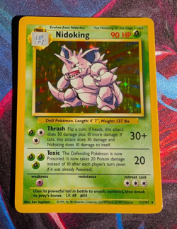 Nidoking HOLO 11/102 Base Set 1999 Vintage Pokemon TCG - English - Image 1