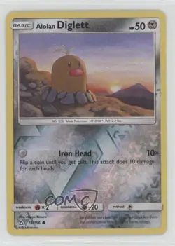 Alolan Diglett Reverse Foil Pokemon Sun & Moon Ultra Prism #78 - Image 1