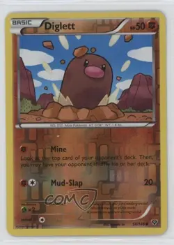 Diglett Reverse Foil Pokemon XY Base Set #58 - Image 1