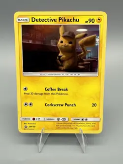 Pokemon TCG Detective Pikachu SM190 Black Star Promo Holo Rare Near Mint NM - Image 1