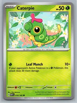 Caterpie 10/165 Scarlet & Violet 151 Common Pokemon TCG 2023 - Image 1
