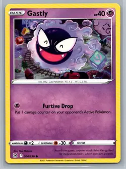 Gastly 64/196 Lost Origin Common Pokemon TCG 2022 - Image 1