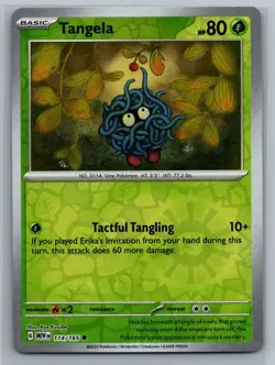 Tangela 114/165 Scarlet & Violet 151 Common Reverse Holo Pokemon TCG 2023 - Image 1