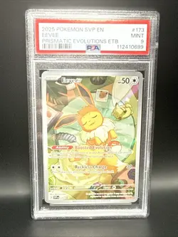 Pokemon Eevee TCG 173/225 SVP Prismatic Evolutions Black Star Promo PSA Mint 9 - Image 2