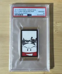 2013 POKEMON HANAFUDA KANTO AUGUST ELECTRODE/GEODUDE/MACHAMP/ONIX PSA 10 - Image 1
