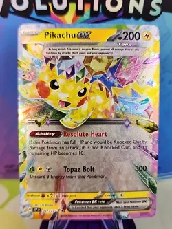 Pikachu ex 57/191 Double Rare Pokemon TCG SV08: Surging Sparks NM - Image 1
