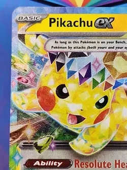 Pikachu ex 57/191 Double Rare Pokemon TCG SV08: Surging Sparks NM - Image 2