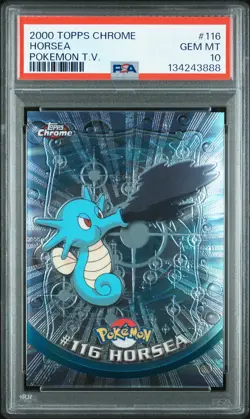 2000 Topps Chrome Pokemon T.V. #116 Horsea Pokemon T.V. PSA 10 - Image 1