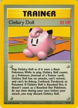 Clefairy Doll - 70/102 Base Set - WOTC Unlimited - Pokemon TCG - 1999 - Image 1