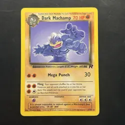 Vintage Pokemon Non-Holo Rare Dark Machamp 27/82 Team Rocket Wotc 2000 - Image 1