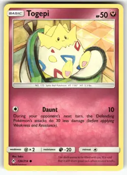 Togepi SM - Unbroken Bonds Common Pokemon Near Mint or Better - Image 1