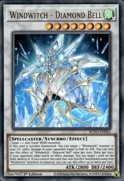 Windwitch - Diamond Bell - Ultra Rare 1st Edition BLVO-EN043 - LP - YuGiOh - Image 1