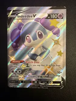 Indeedee V SV114/SV122 Shining Fates Pokemon TCG misprint rare error card - Image 1