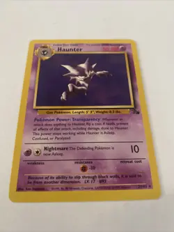 HAUNTER: RARE Fossil Set 21/62 Pokemon Card - NM (1999-WOTC, Non-Holo) - Image 3