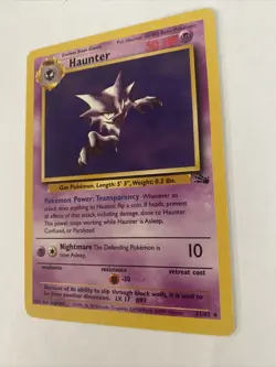 HAUNTER: RARE Fossil Set 21/62 Pokemon Card - NM (1999-WOTC, Non-Holo) - Image 4