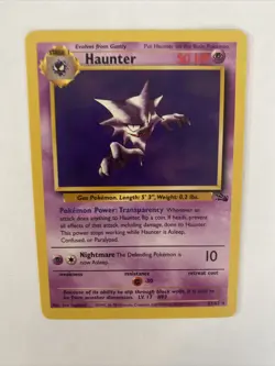 HAUNTER: RARE Fossil Set 21/62 Pokemon Card - NM (1999-WOTC, Non-Holo) - Image 5