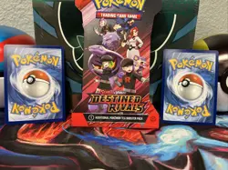 Pokemon Card Lot | (2) Cards (1) Sealed Hanger Pack Destined Rivals | Team Rock - Image 2