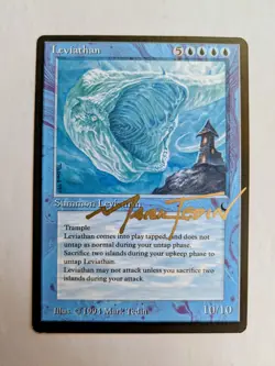 MTG THE DARK Leviathan SIGNED IN GOLD BY MARK TEDIN - Image 1